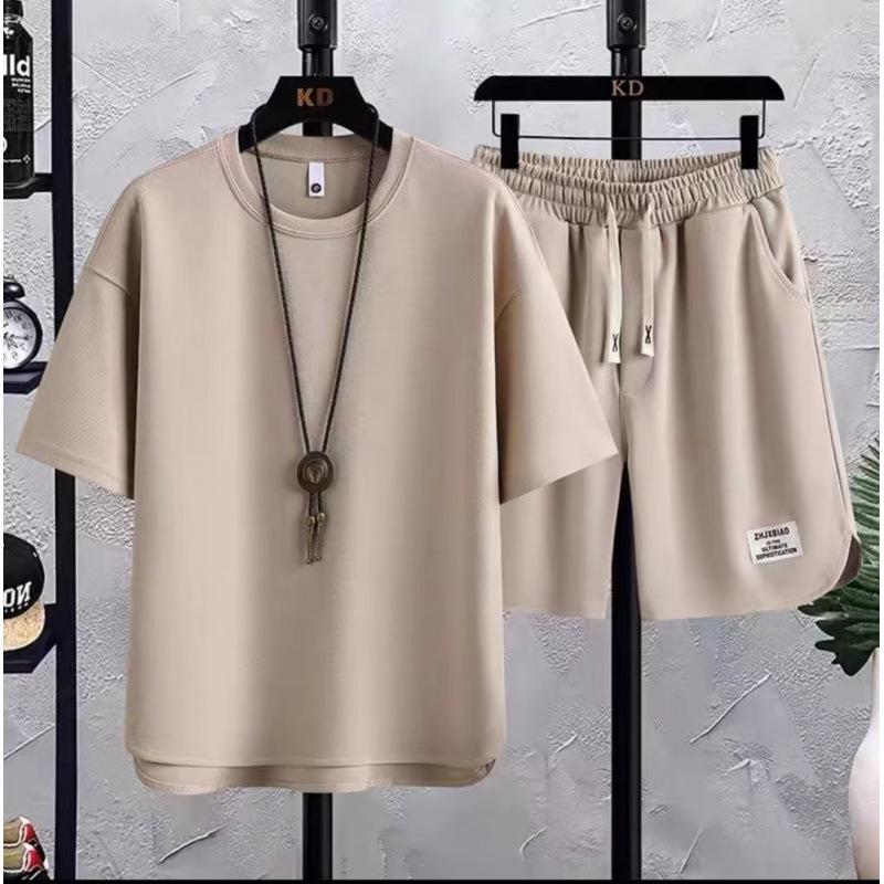 Men's Plus Size Summer Basketball Shorts and T-Shirt Set