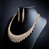 Claw Chain Series Rhinestone Exaggerated Necklace Earrings Set Dinner Collarbone Chain Necklace Women