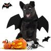 Halloween Dog Bat Costume with Leash Cat Pet Bat Wings Clothes Funny Apparel Outfit Dress Up Accessories for Cosplay Party XL