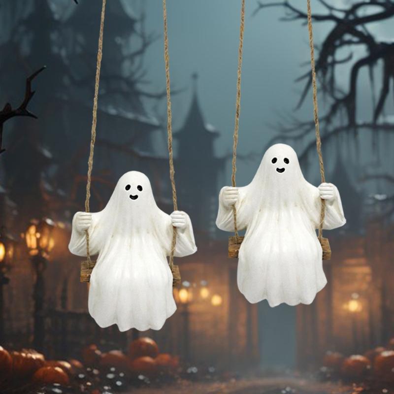Swinging Phantoms Outdoor Decoration Shatterproofed Resin Craft For Year Round Halloweens Enthusiasts