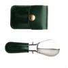 Leather Bag Elderly Person Folding Shoehorn PU Handle Portable Shoe Lifter Tool  Travel