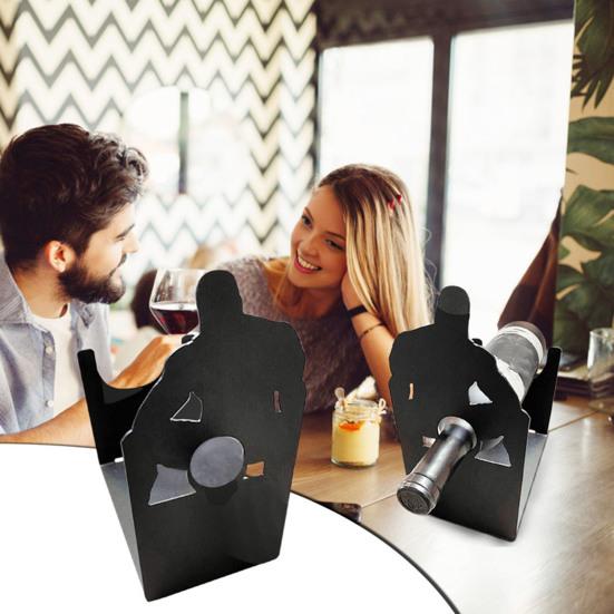 Muscular Man Wine Bottle Holder Creative Funny Adult Tabletop Decoration Freestanding Wine Display Stand for Kitchen