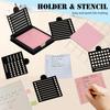 Sticky Note Stencil, Sticky Note Stencil and Holder, Post It Stencils, with Five Different Stencil, for Room and Office Desk Organizer, for 3x3 Inch
