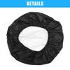 Uxcell Universal 190T Polyester Spare Tire Cover for Jeep Trailer RV SUV Truck Wheel Fit Overall Wheel Diameter 14-17 Inch Black Valve Stems 1