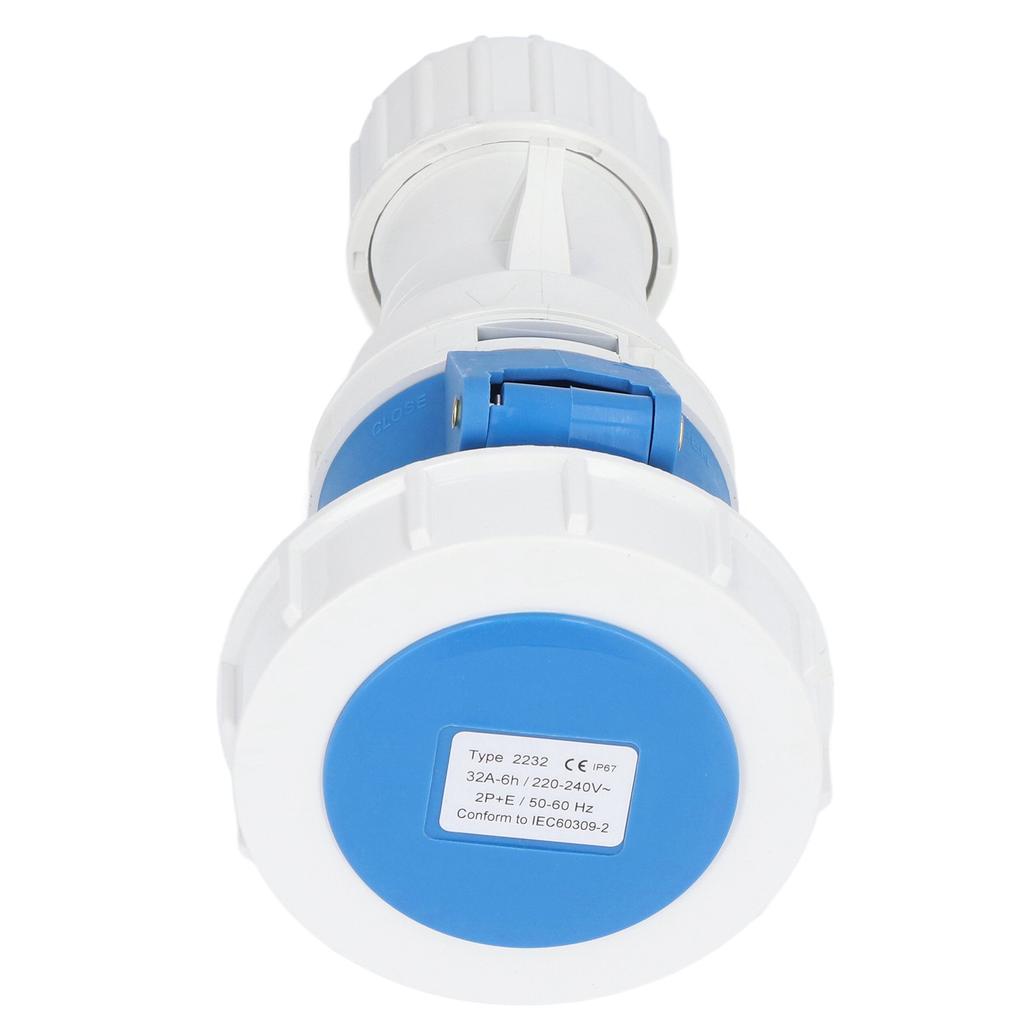 Industriesteckverbinder IP67 Wasserdicht Luftfahrt Stecker 3-polig 2P+E AC 220240V 32A