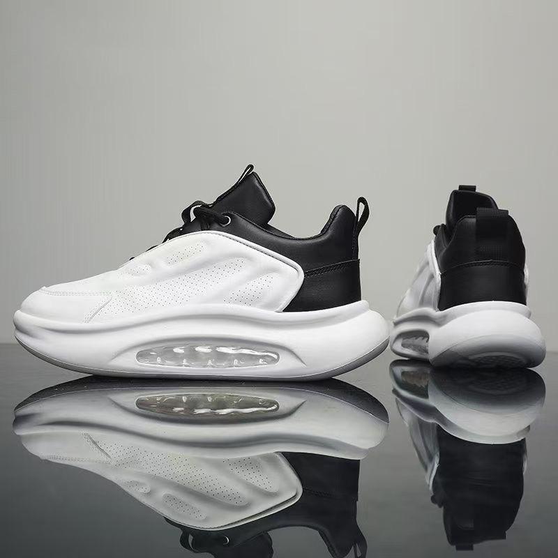 2025 spring men's shoes inner breathable casual versatile platform white shoes men's sports running dad trendy shoes