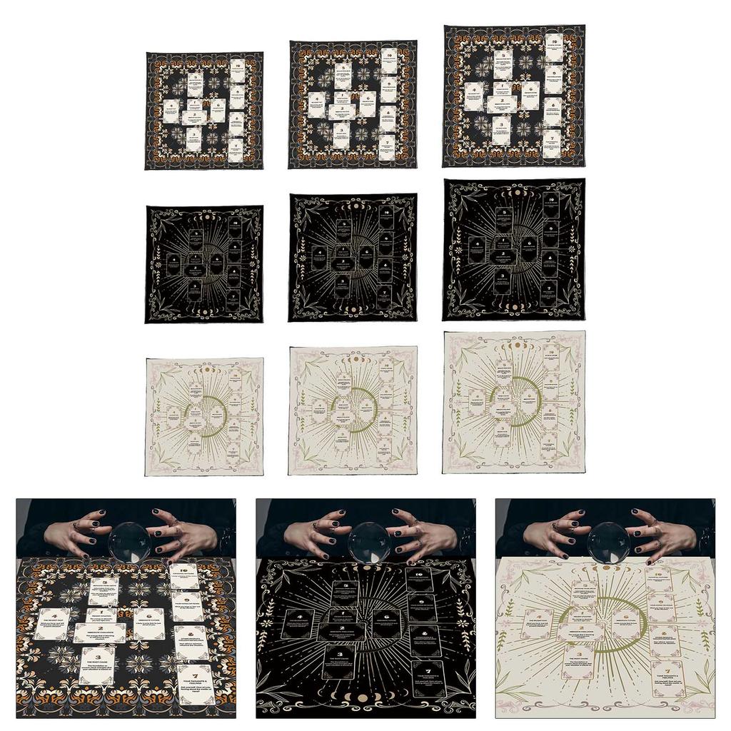 Tarots Tablecloth Altars Cloth Reading Card Astrologys Tablecloth Divinations Card Cloth Tapestry Wall Decoration