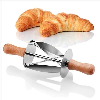 Nerezový krájač cesta na croissanty a valček, nástroj na pečenie