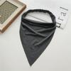 New Fashion Bohemian Solid Color Hair Scrafs Turban Headband Sweet Cotton Headscarf Triangle Bandanas For Women Hair Accessories