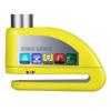 Disc Brake Lock 110DB Alarm IPX6 Waterproof Anti Theft Disk Lock for Bicycle Motorcycle Yellow