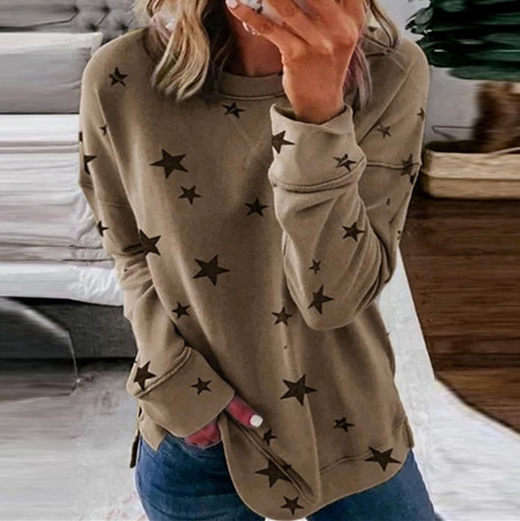 Buy Women Round Neck Long Sleeve Star 