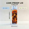 1PC Lava Fire Demon Monster Pattern 750ml Color Plastic Sports Water Bottle Leakproof Flip Straw Lid Suitable for Sports Office Home Use