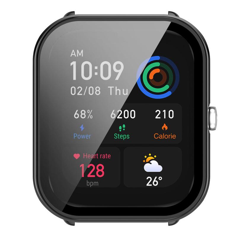 Screen Glass Protector Film Case Compatible For Huami Amazfit Gts4 Mini Smartwatch Full Protective