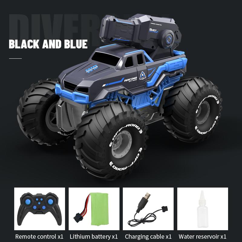 

DWI DOWELLIN 2.4G water shooting remote control amphibious vehicle remote control waterproof stunt car toy children s gift синий