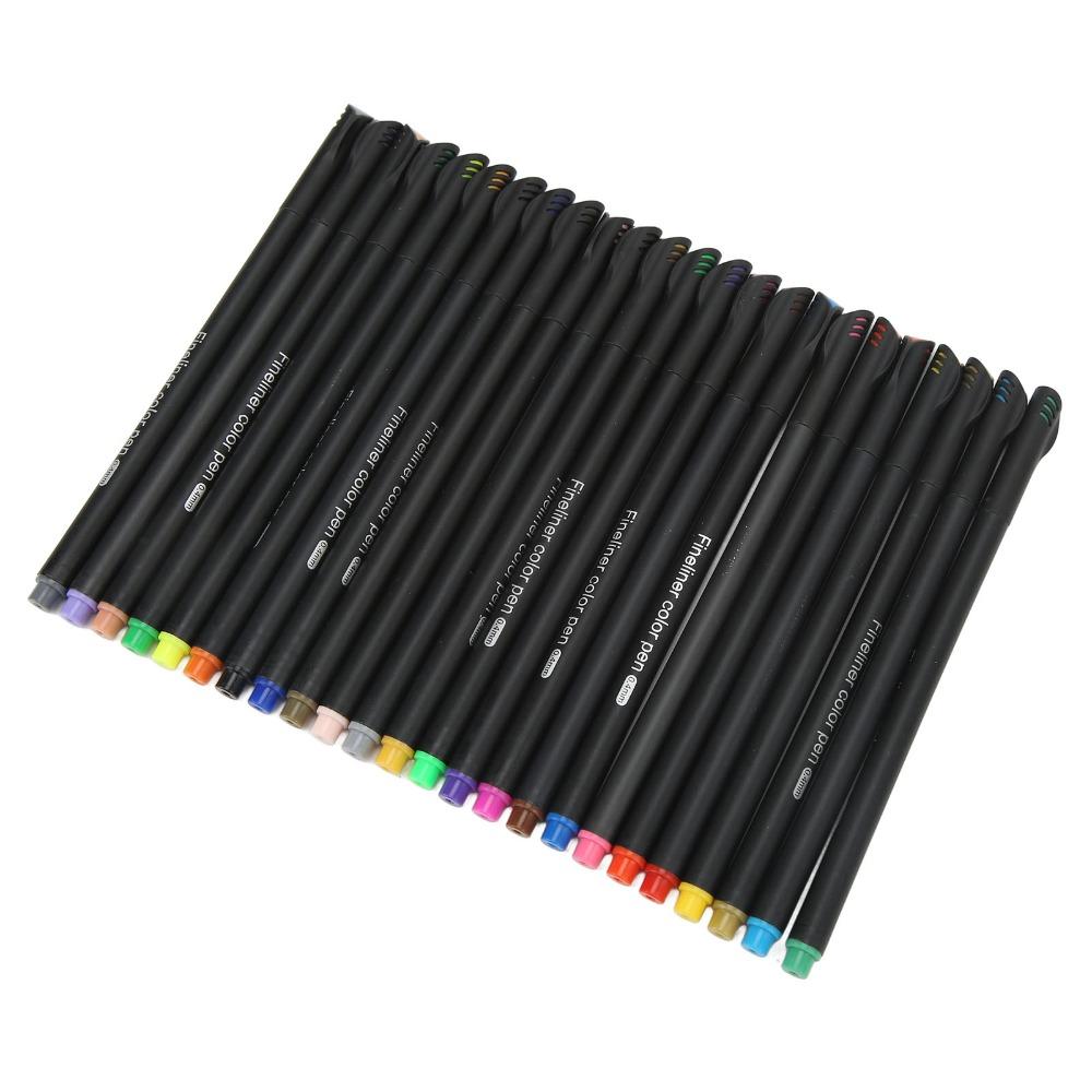 0.4mm Thin Tip Fineliner Pens 24 Colors Drawing Markers Fineliner Color Pens Set  Journaling