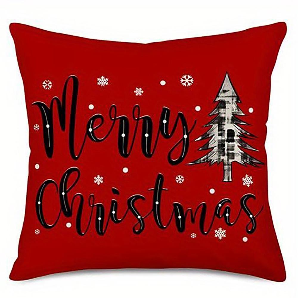 Christmas decoration pillow cover Merry Christmas Christmas tree Car pattern living room sofa cushion cover home room decoration