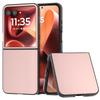 For Motorola Razr 60 Ultra 5G Case Electroplating Edge PU Leather Coated PC Phone Cover