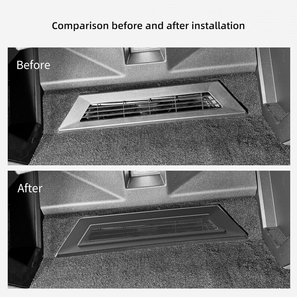 LUCKEASY 2Pcs Backseat Air Vent Cover for Tesla Cybertruck 2024 2025 2026 Air Flow Vent Grille Protection Rear Seat Floor Air Condition Outlet for