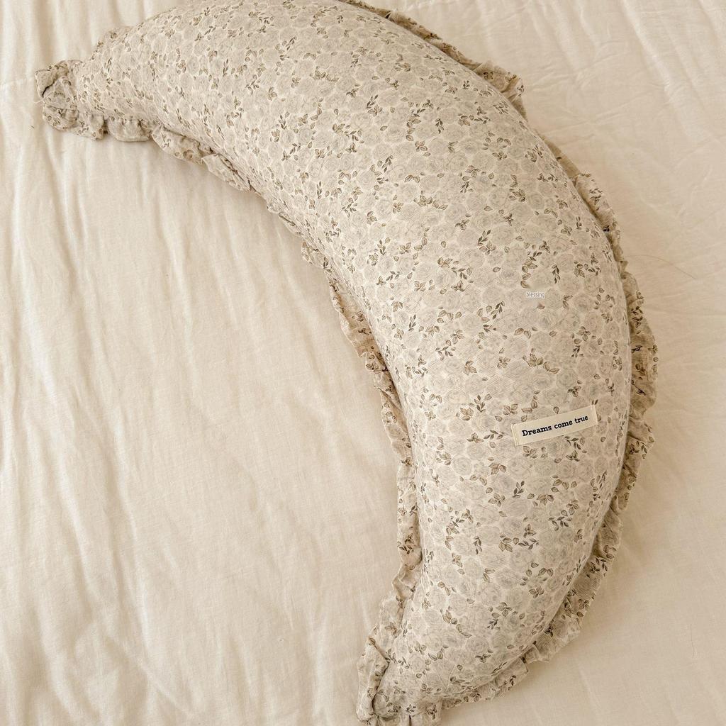 Cuscino a Mezzaluna in Cotone e Lino Lavabile: Supporto lenitivo per schiena, testiera del letto e gravidanza