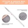 5Pcs Transparent Nail Art Liner Brushes for Nails Fine Drawing Sizes 5/7/9/11/20mm Nail Art Painting Design Tool for Thin Detail, Nail UV Gel Polish