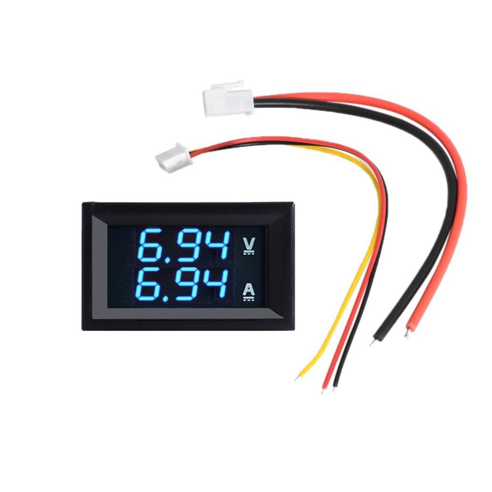 DC0-100V 10A LED Digital Voltmeter Ammeter Car Motocycle Voltage Current Meter Volt Detector Tester Monitor Panel