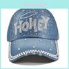 Cowboy Velvet Baseball Cap Rhinestone Hat Hip-hop Hat Heart-shaped Five-pointed Star Sunshade Cap