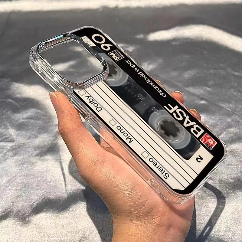 Intage Cassette Tape Photo Frame Soft Phone Case For iPhone 17 Air 16 e 15 14 13 12 11 Pro Max Plus SE Shockproof Cover