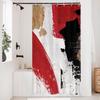 Black Shower Curtain Bathroom Decorative Abstract Modern Art Printed Shower Curtain Waterproof 12 Pack Plastic Hook