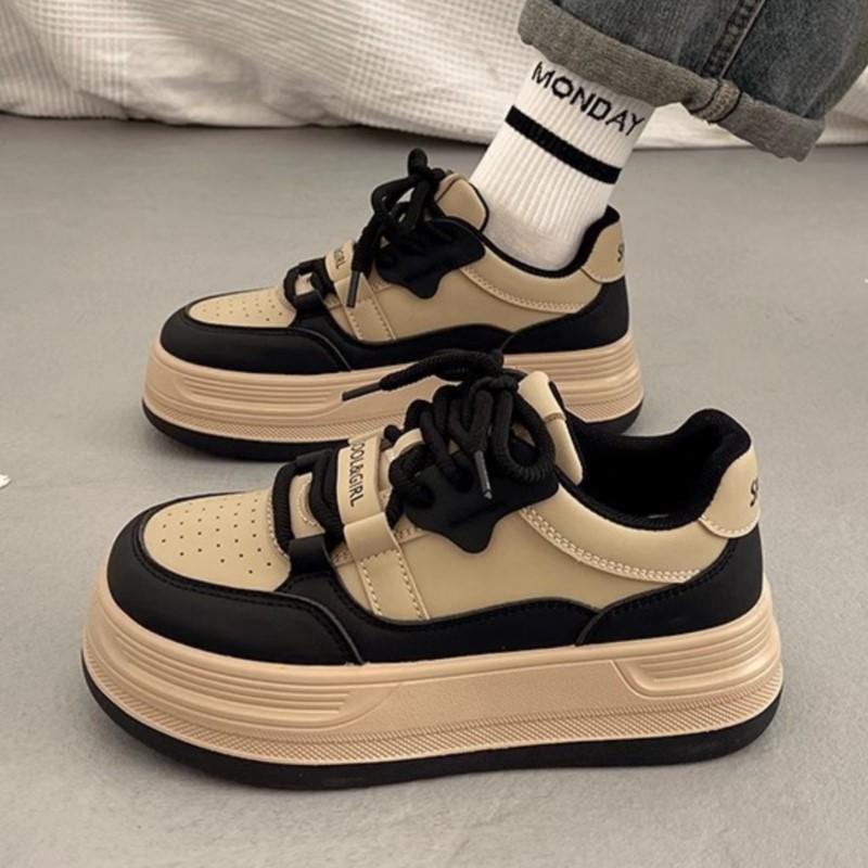 

Fashion 2025 New Layered Hong Kong Style Platform Sneakers for Women Chunky Sole Height Increasing Casual Sports Shoes, Unique Retro 40