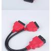 OBD2 1/2 Adapter Cable Extension Cable OBD Extension Cable 12V Automotive Universal 16-pin Core Splitter