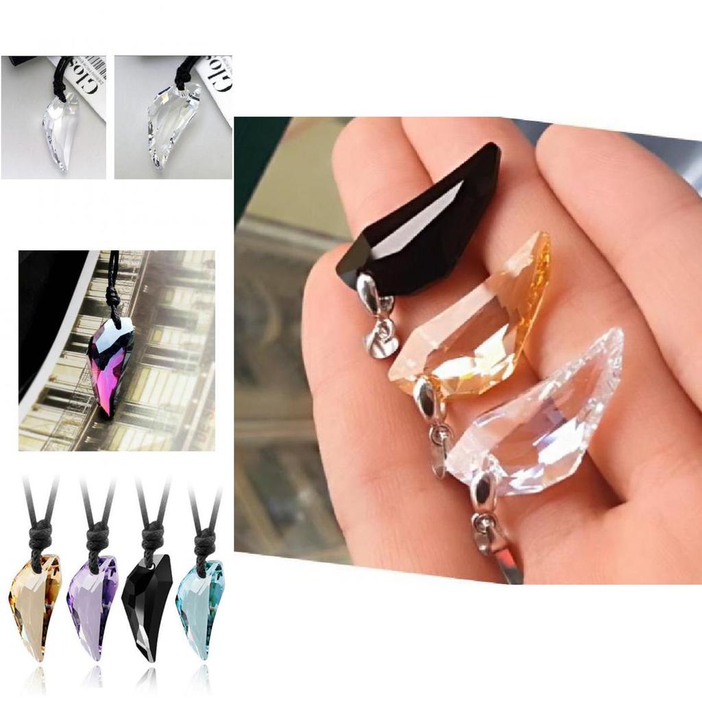 Stylish Korean Short Necklace For Men And Women Artificial Crystal Pendant