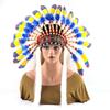 Indian Headdress Artificial Feather Chief Hat Photo Prop Role Play Dress Costume Accessories Fancy
