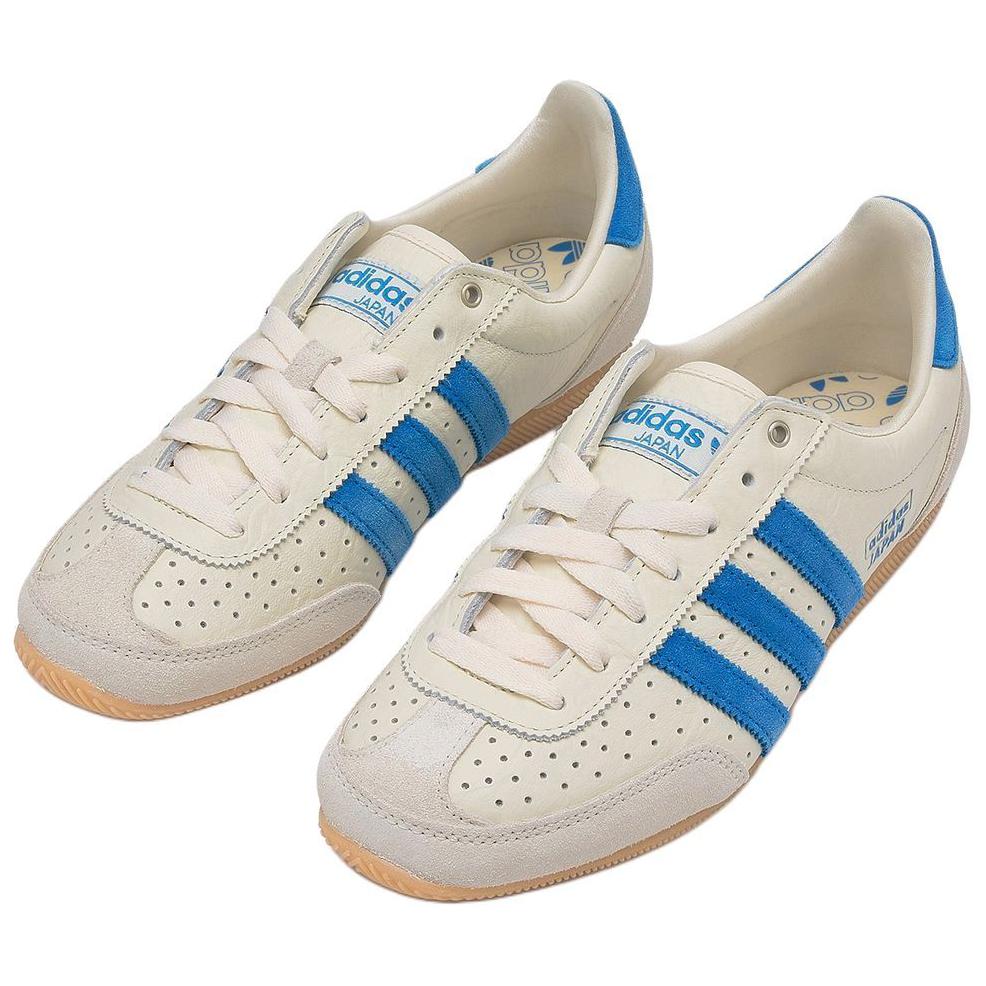 adidas Originales Piel de Japón Cómodos Versátiles Antideslizantes Duraderos Zapatillas de Skate de Caña Baja para Mujer Blancas Azules JR0556
