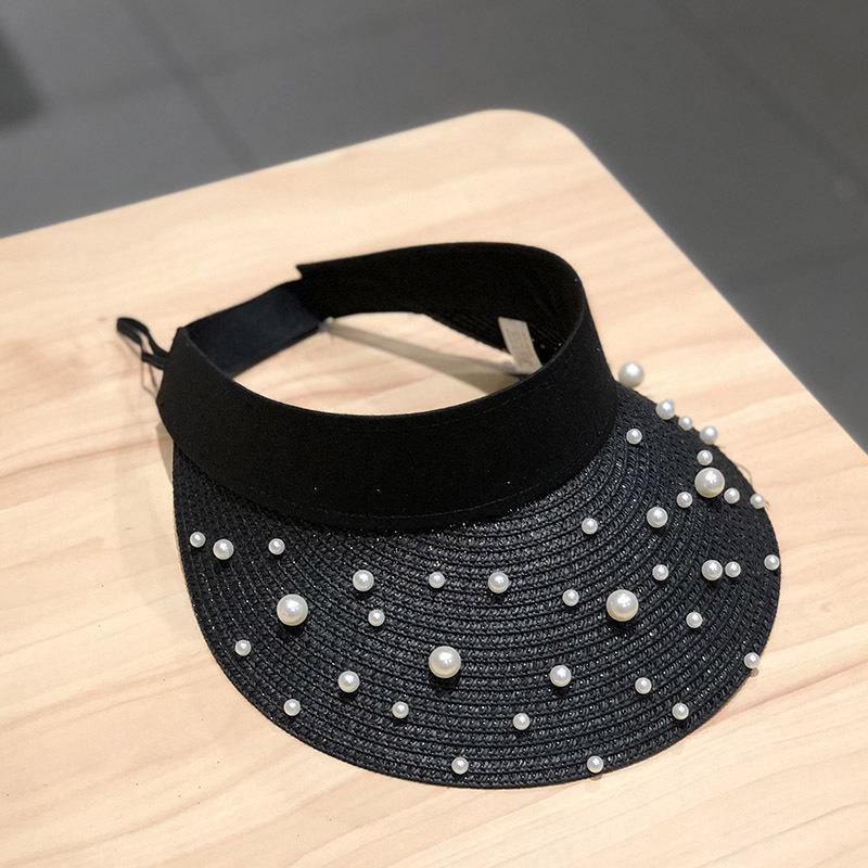 Style Versatile Hat Straw Woven Elegant Womens Outdoor Sunshade Hatscaps