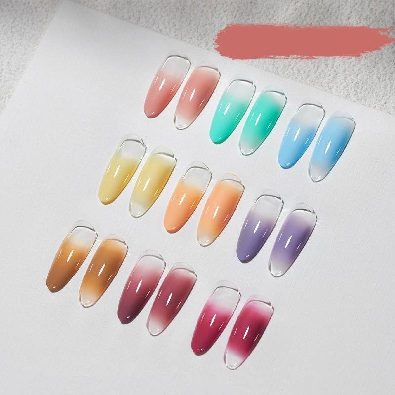 20-Color Summer Gradient Blush Gel: Versatile No-Wash Semi-Solid Nail Art