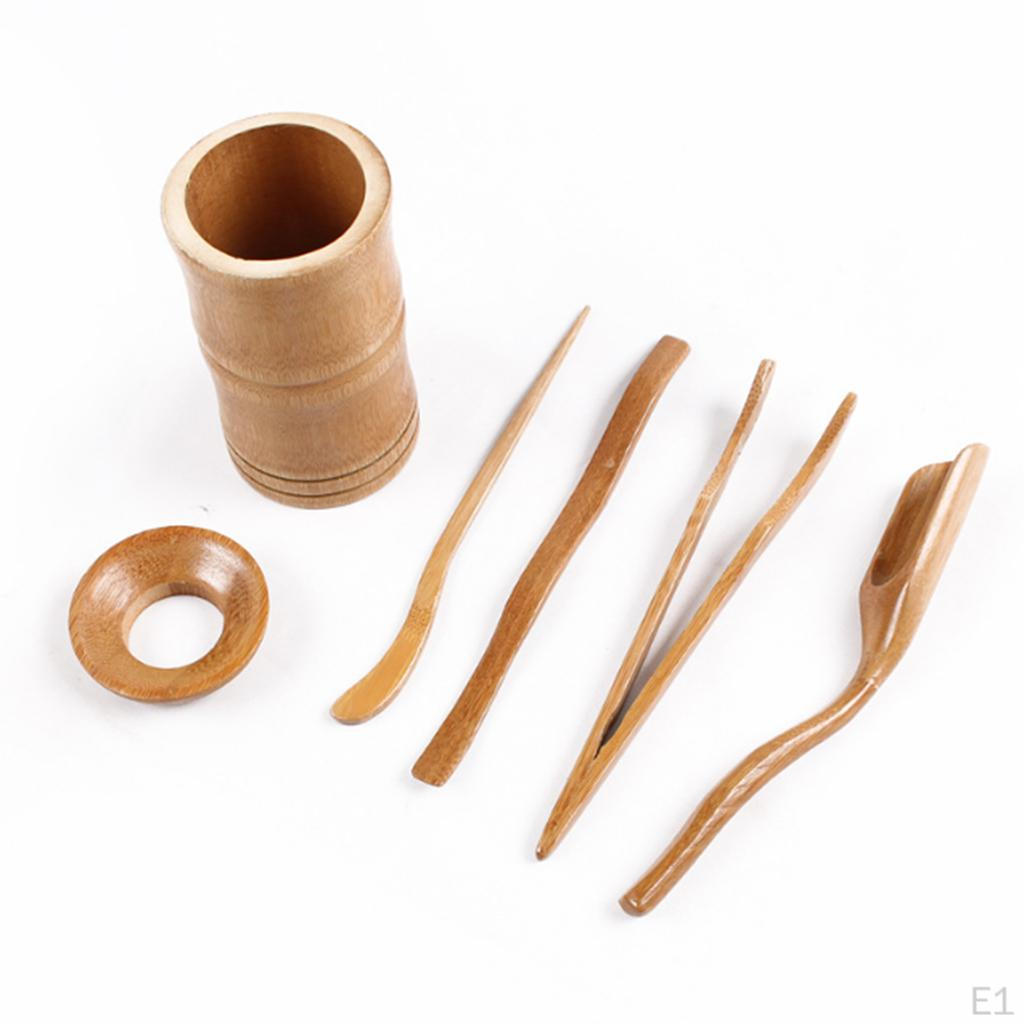 6 Pieces Japanese Ceremonial Bamboo Tea Utensils 6Pcs Chinese Set