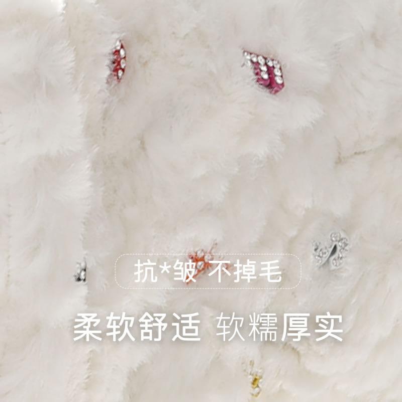 Winter New Plush Bucket Hat Women's Big Head Circumference Shows Small Face Thickened Warm Colored Diamond Alphabet Hat Advanced Sense