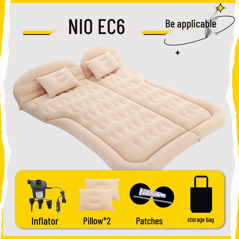 NIO EC6 Car Trunk Inflatable Mattress - Rear Vent, Double Sleeping Mat, Travel Folding Bed
