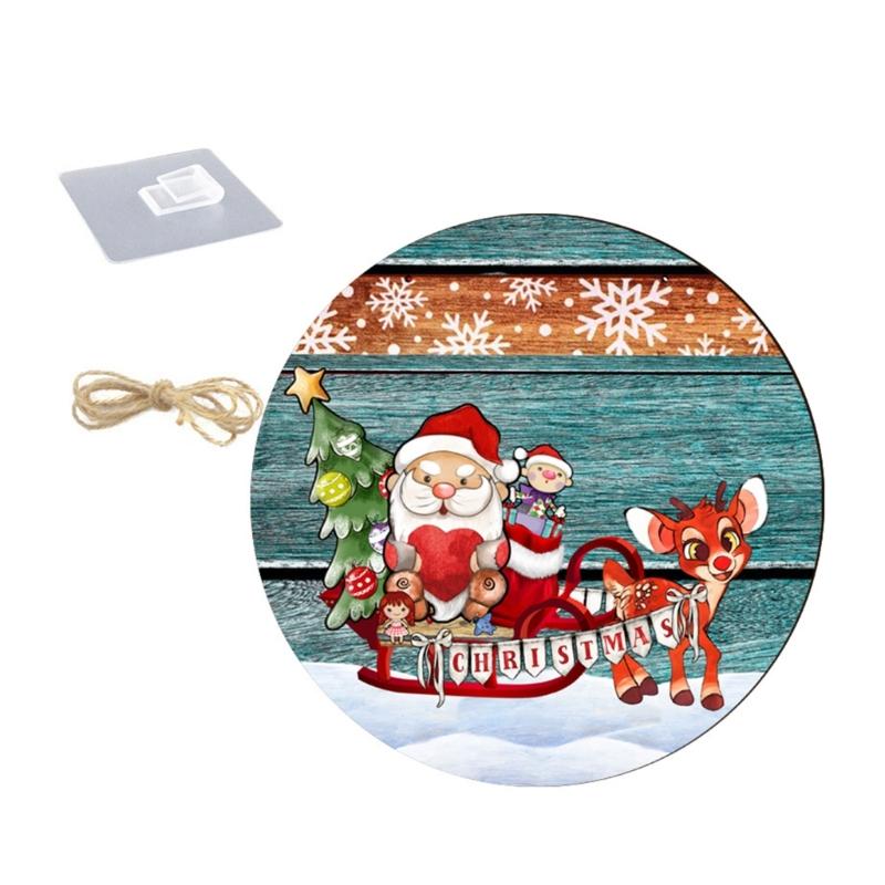 Christmas Wood Pendant Snowmans Gnome Christmas Tree Hanging Ornament for Festival Holiday Party Backdground Decor
