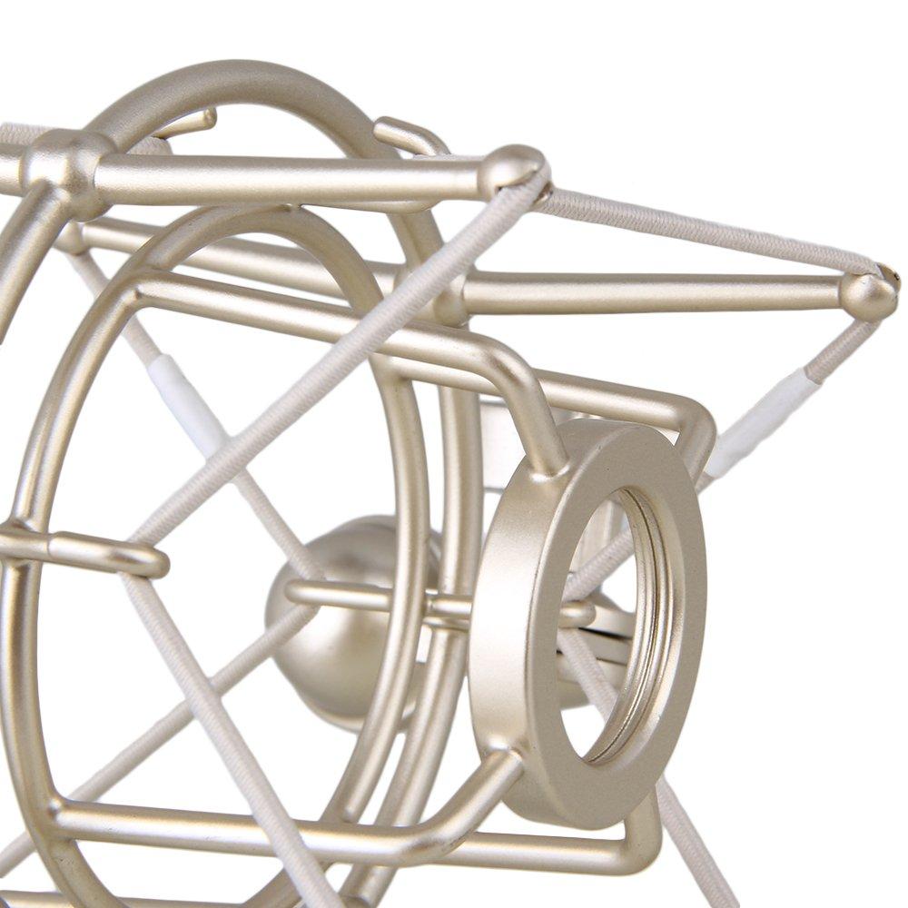 Yibuy Silver Metal Spider Shock Mount for U87 Microphone, Large Size, Cylindrical Shape