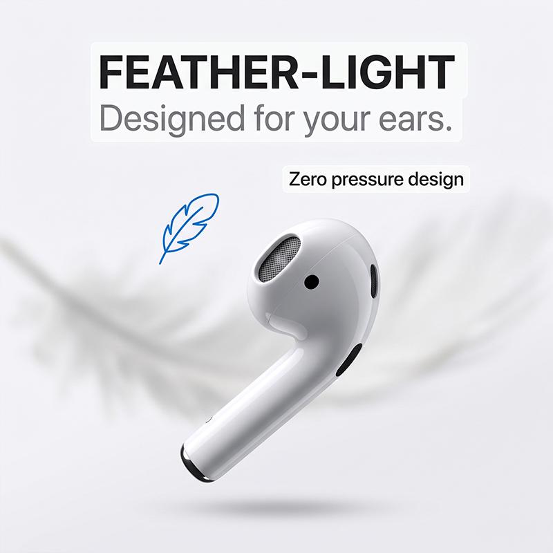 Zweite Generation 2. TWS True Wireless Bluetooth-Kopfhörer Bluetooth 5.3 Geringe Latenz Semi-In-Ear-Kopfhörer Lange Akkulaufzeit Sofortige Kopplung Ohrhörer