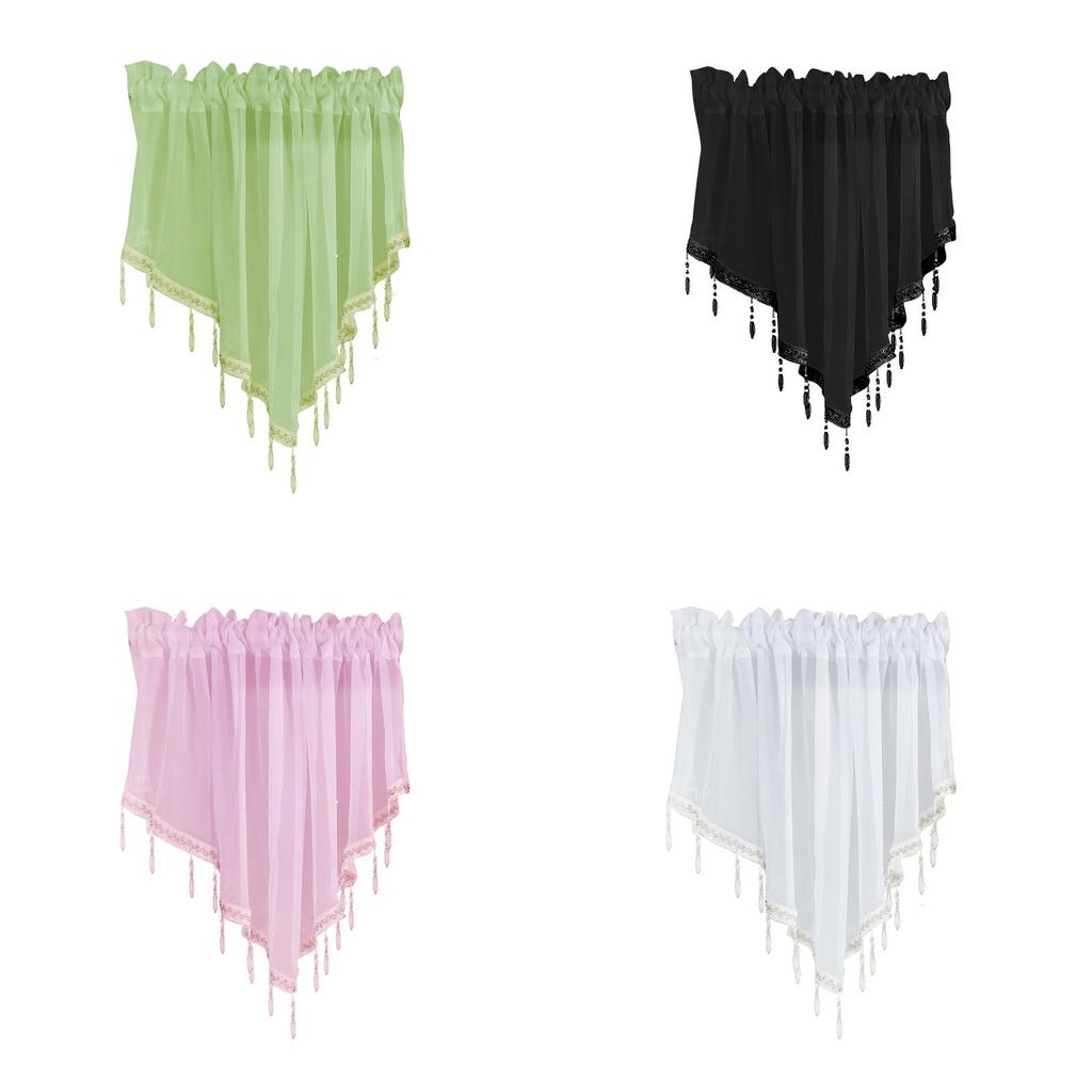Pure Color Polyester Window Curtain With Light Filtering For Living Room And Bedroom