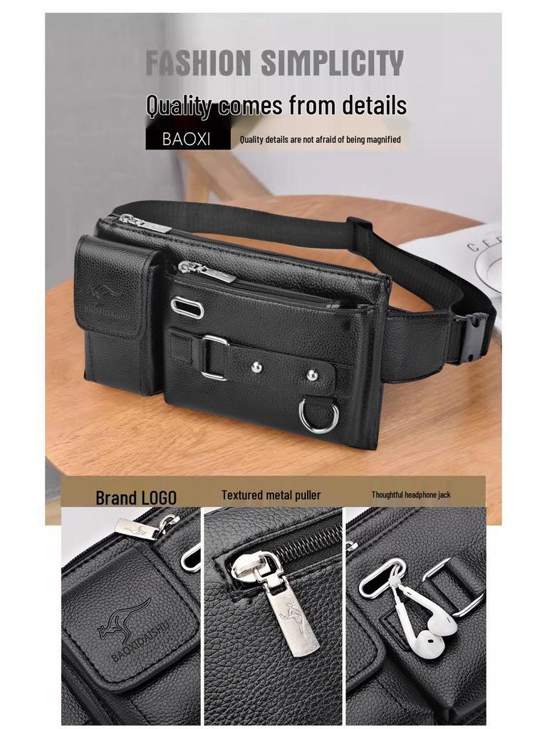 Męska wielofunkcyjna sportowa torba na pas i crossbody - Torba na klatkę piersiową z PVC o dużej pojemności do jazdy na rowerze i przechowywania telefonu