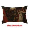 Euro Vintage Oil Painting Sofa Decoration Pillow Case Old Society Story Pattern Cotton Linen Square Cushion Cover Almofadas