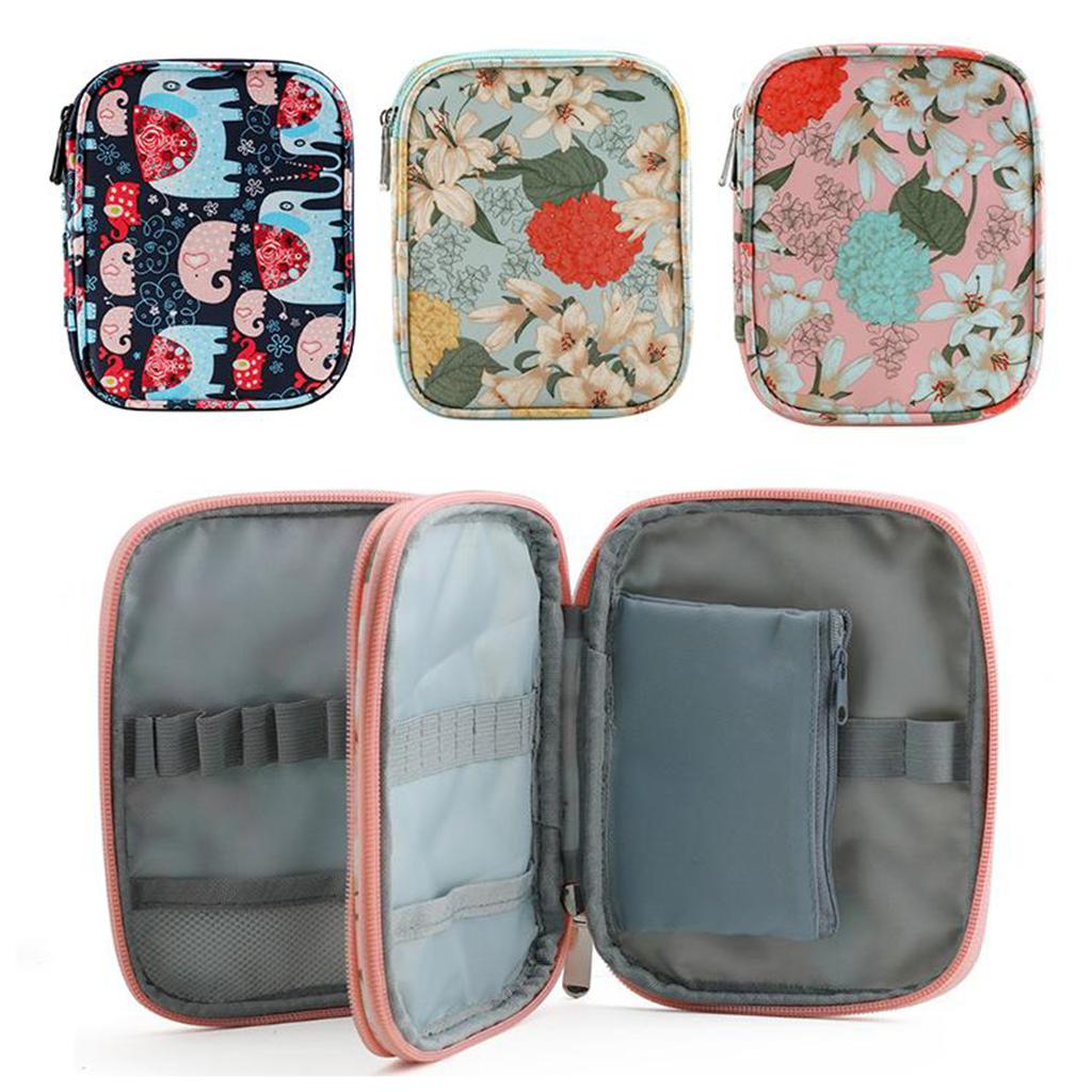 Portable Crochet Hook Organizer Bag Knitting Accessory Carry Bag