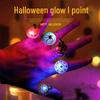 Light-Up Pumpkin Lantern Rings for Halloween Decorations & Kids' Photo Props