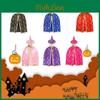 Halloween Cosplay Wizard Cape For Kids With Dazzling Star Pattern And Hat