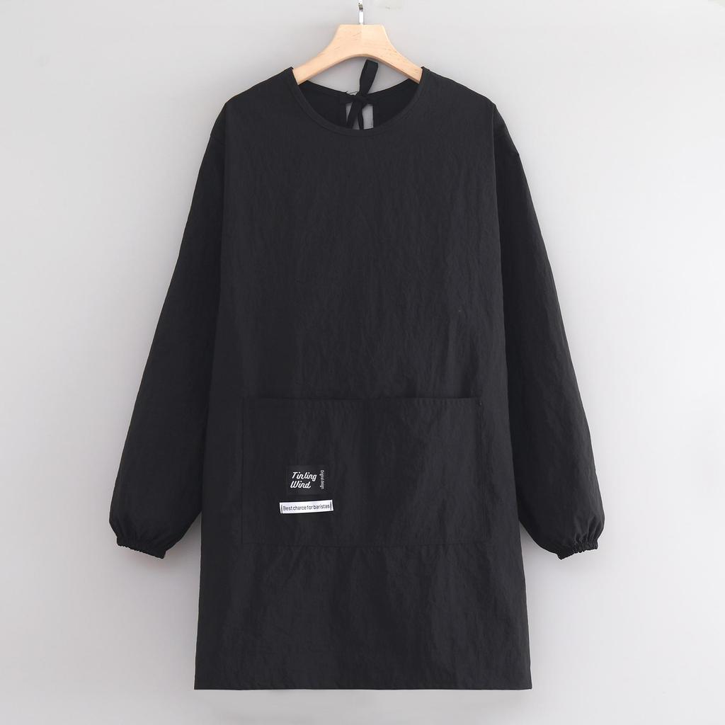 Waterproof Long Sleeve Kitchen Apron - Oil-Proof, Fashionable, Splash-Free Cooking Coveralls for Home & Catering
