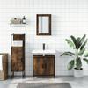 3 Piece Bathroom Furniture Set Smoked Oak Wood Based Material