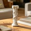 White Corinthian Column Ornament, 3D Printed Flower Vine Column Statue, Roman Column Desktop Ornament for Home Desk Shelf Decor